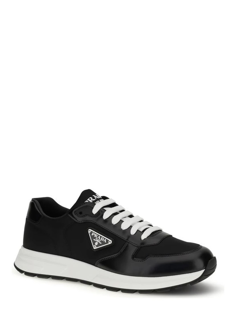 Black Recycled Polyamide Athletic Sneakers