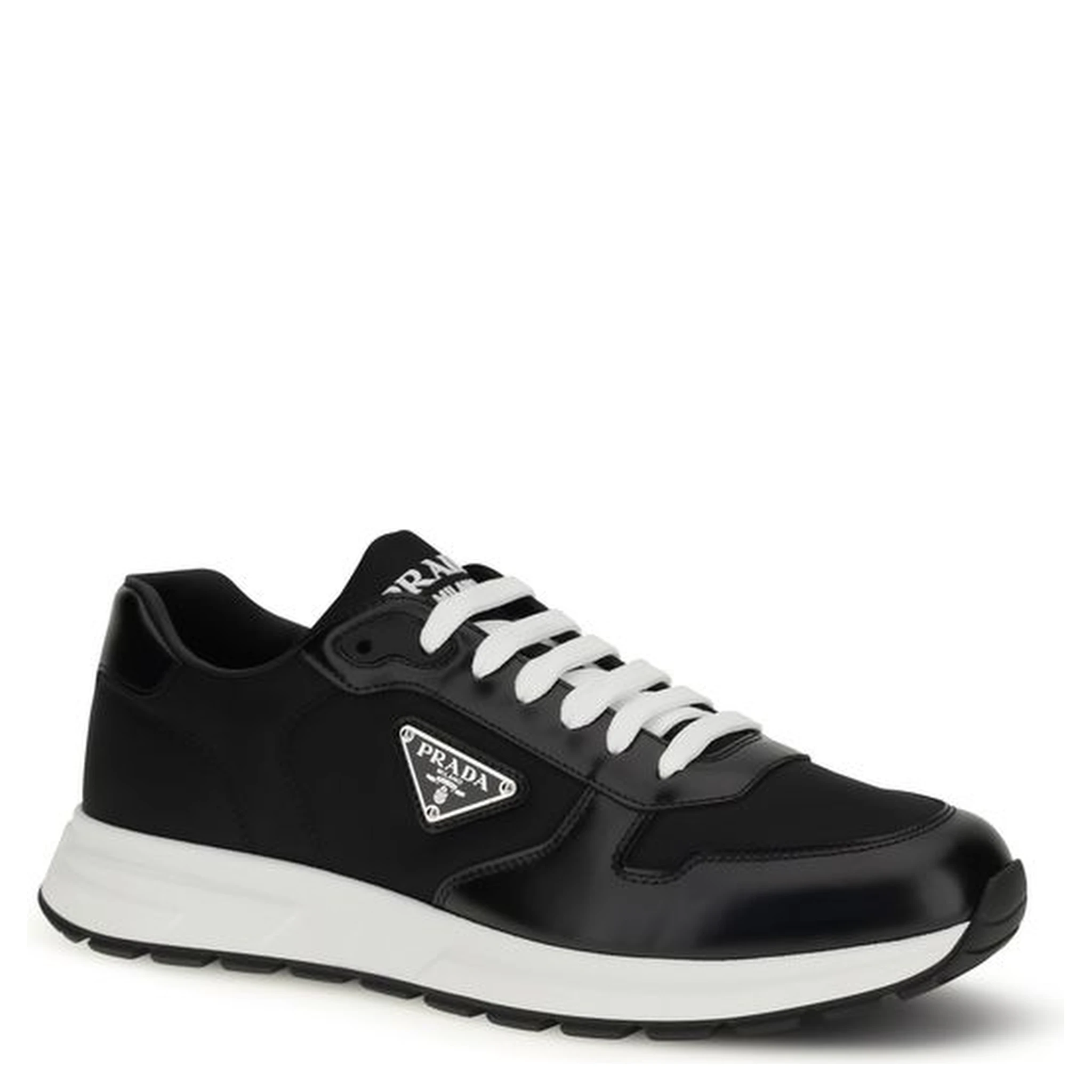 Black Recycled Polyamide Athletic Sneakers