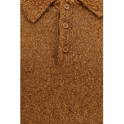 Brown Cotton Polo Shirt