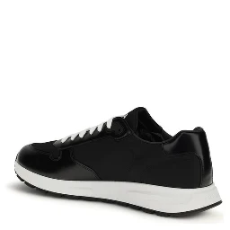 Black Recycled Polyamide Athletic Sneakers