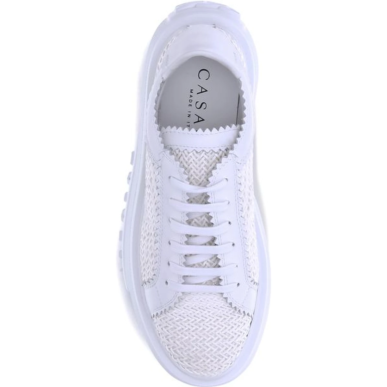 White Other Fibres Platform Sneakers