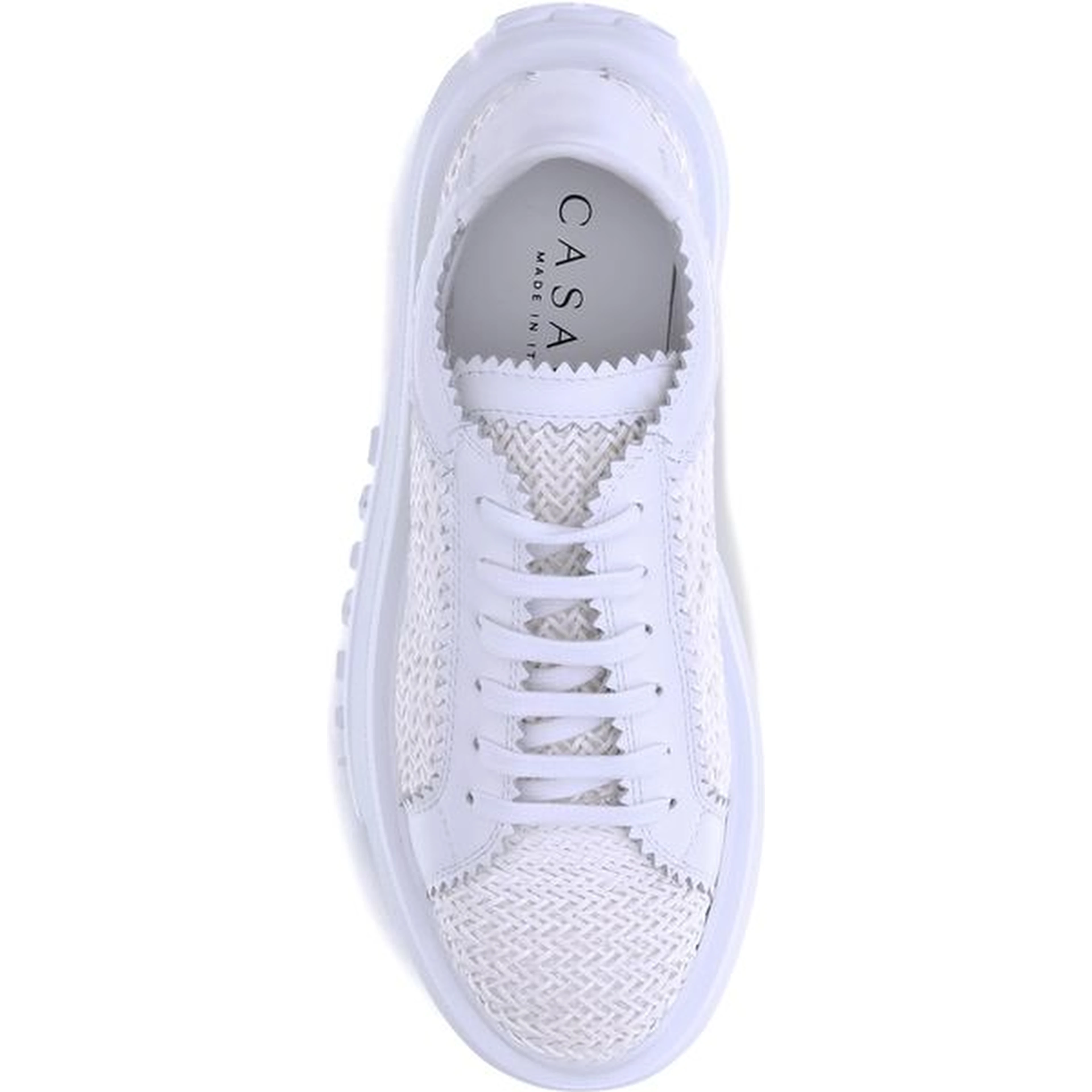 White Other Fibres Platform Sneakers