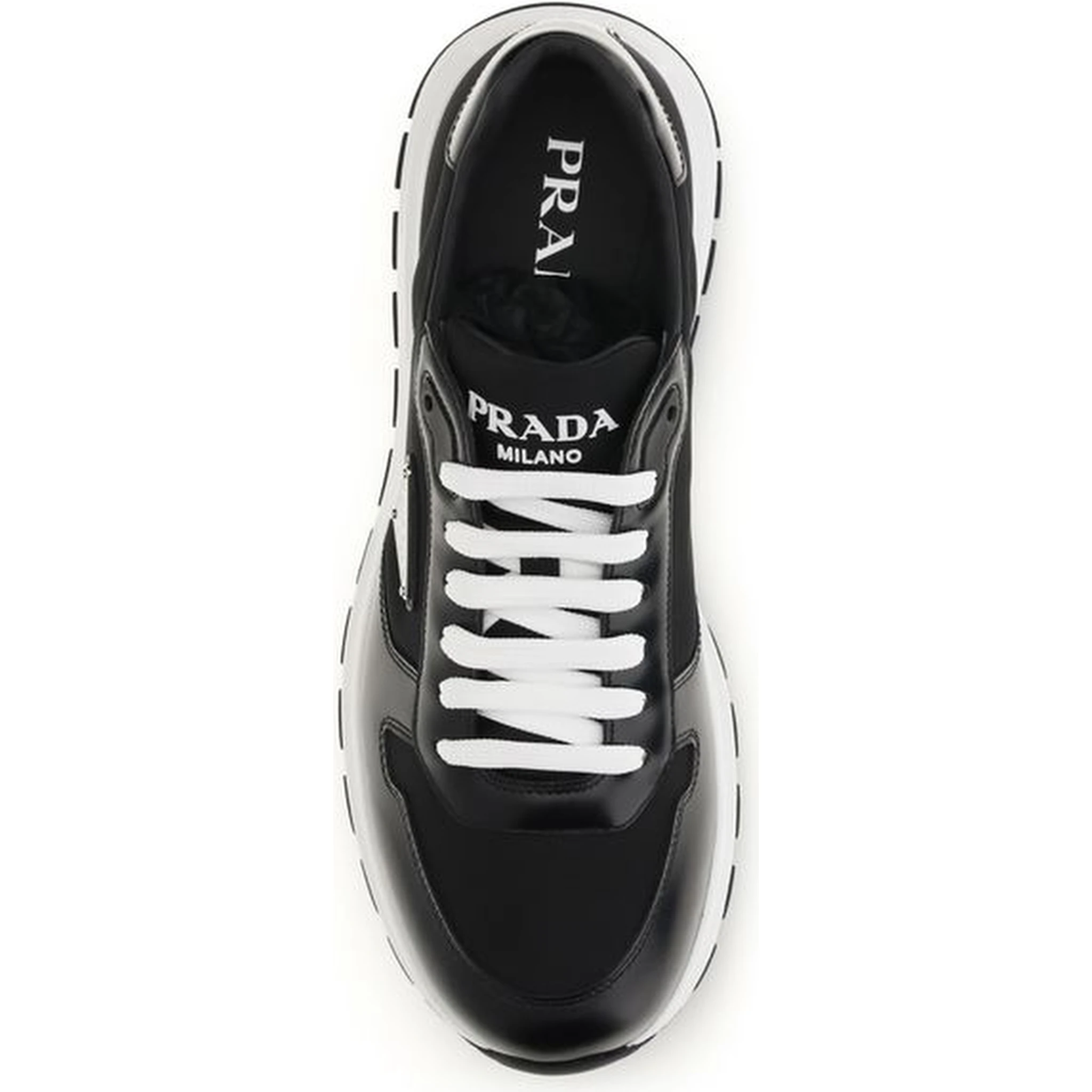 Black Recycled Polyamide Athletic Sneakers