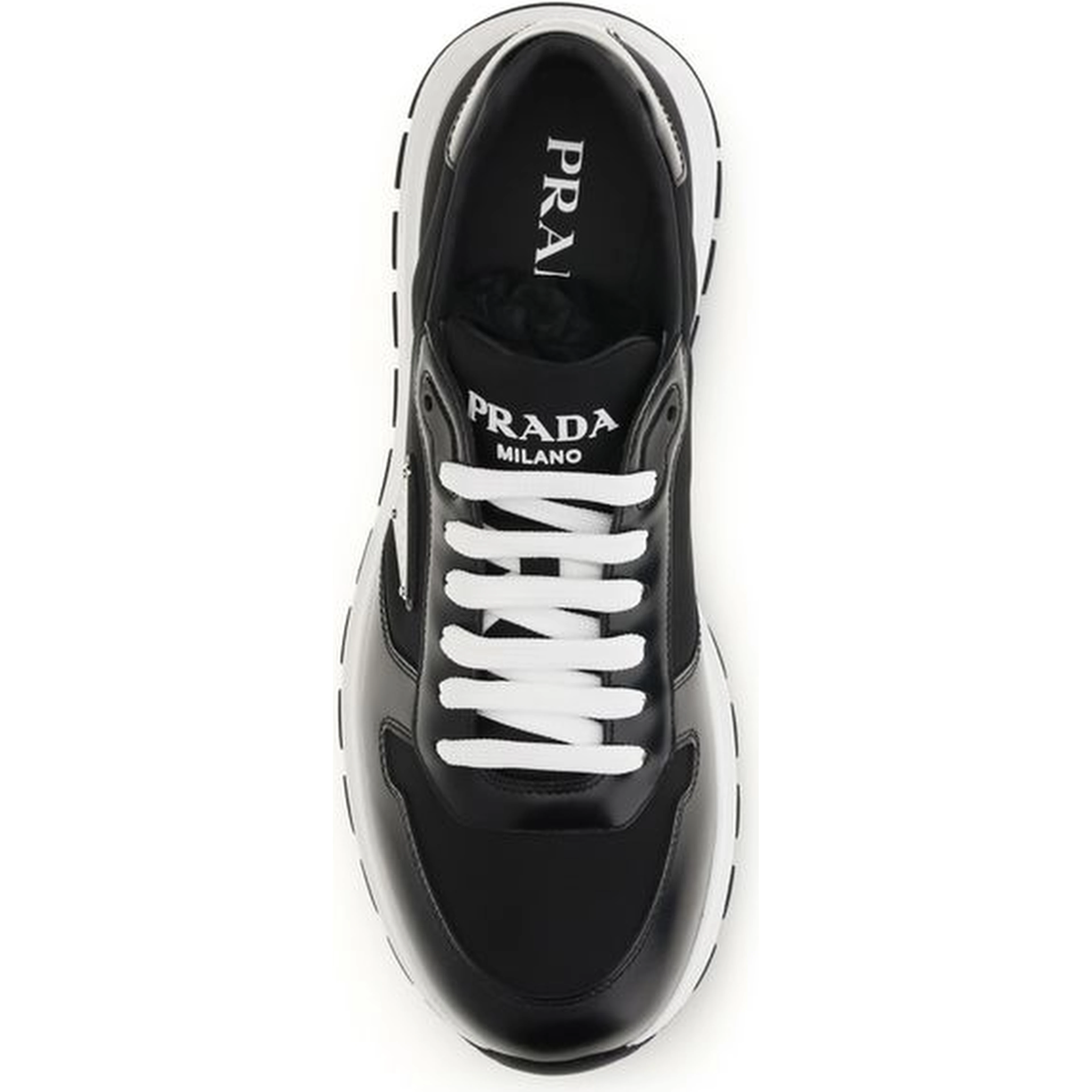 Black Recycled Polyamide Athletic Sneakers
