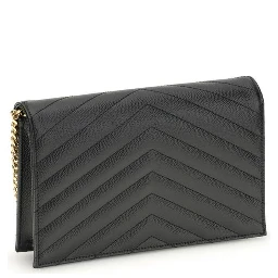 حقيبة كتف بوس توروس من جلد العجل الأسود