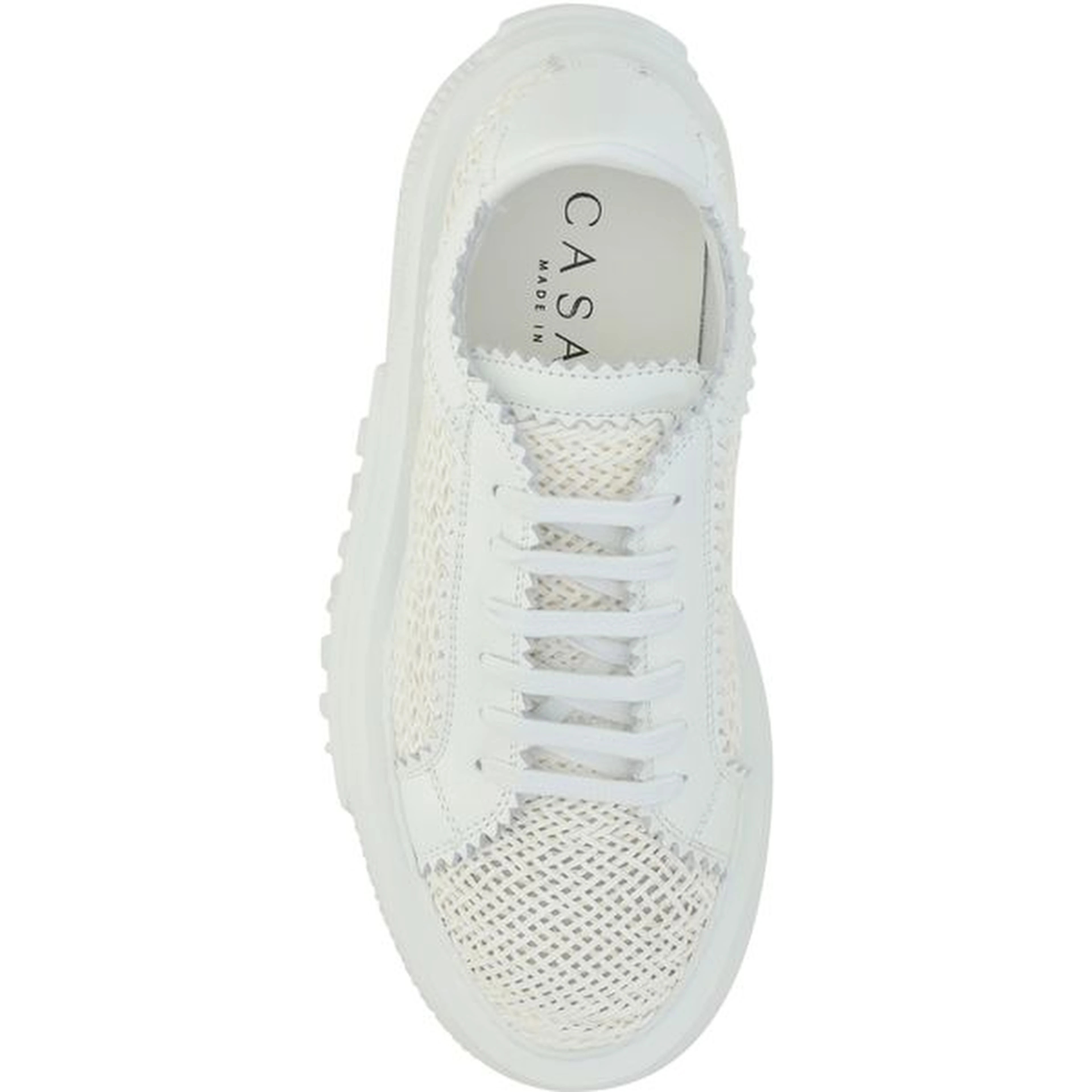 White Other Fibres Platform Sneakers
