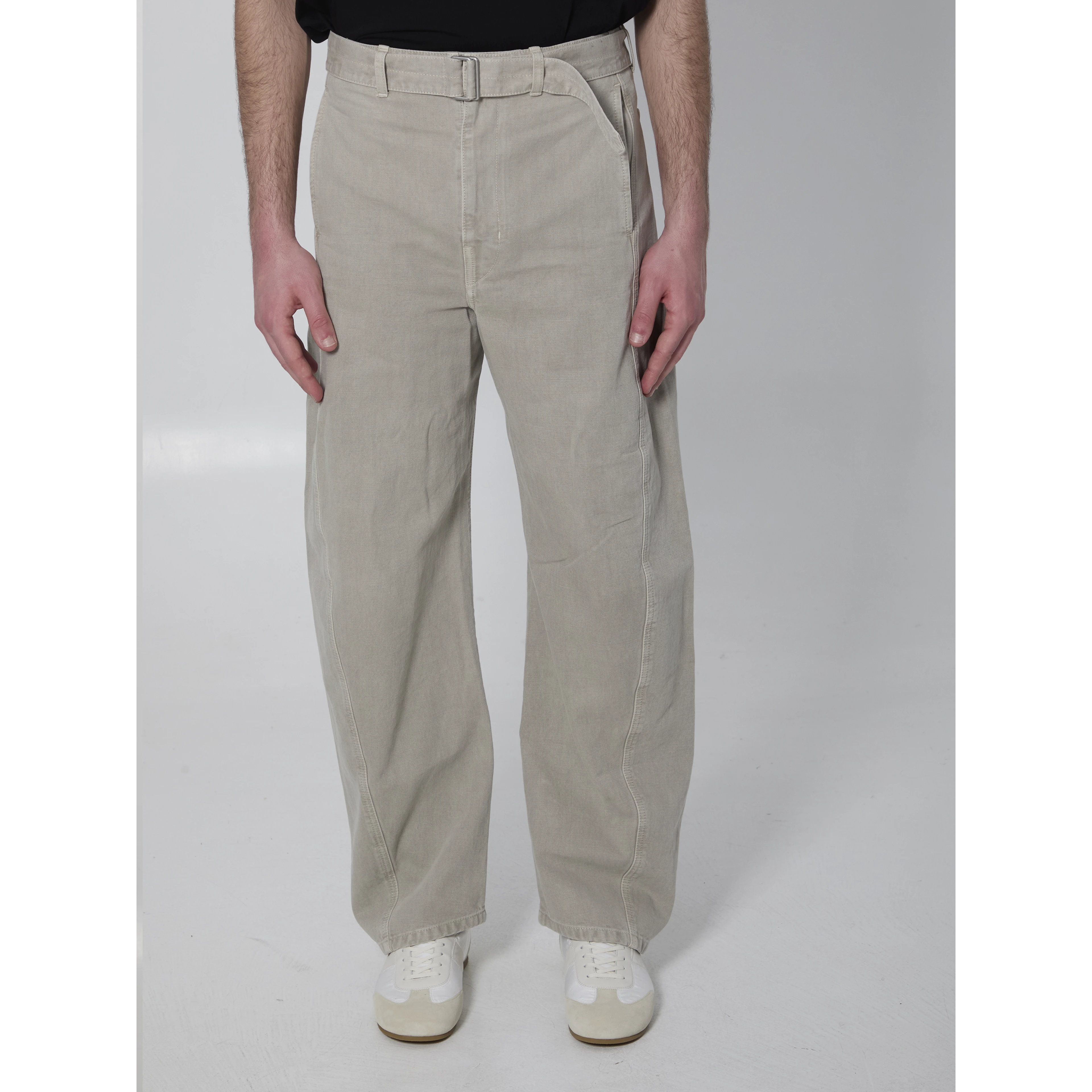 Twisted belted pants