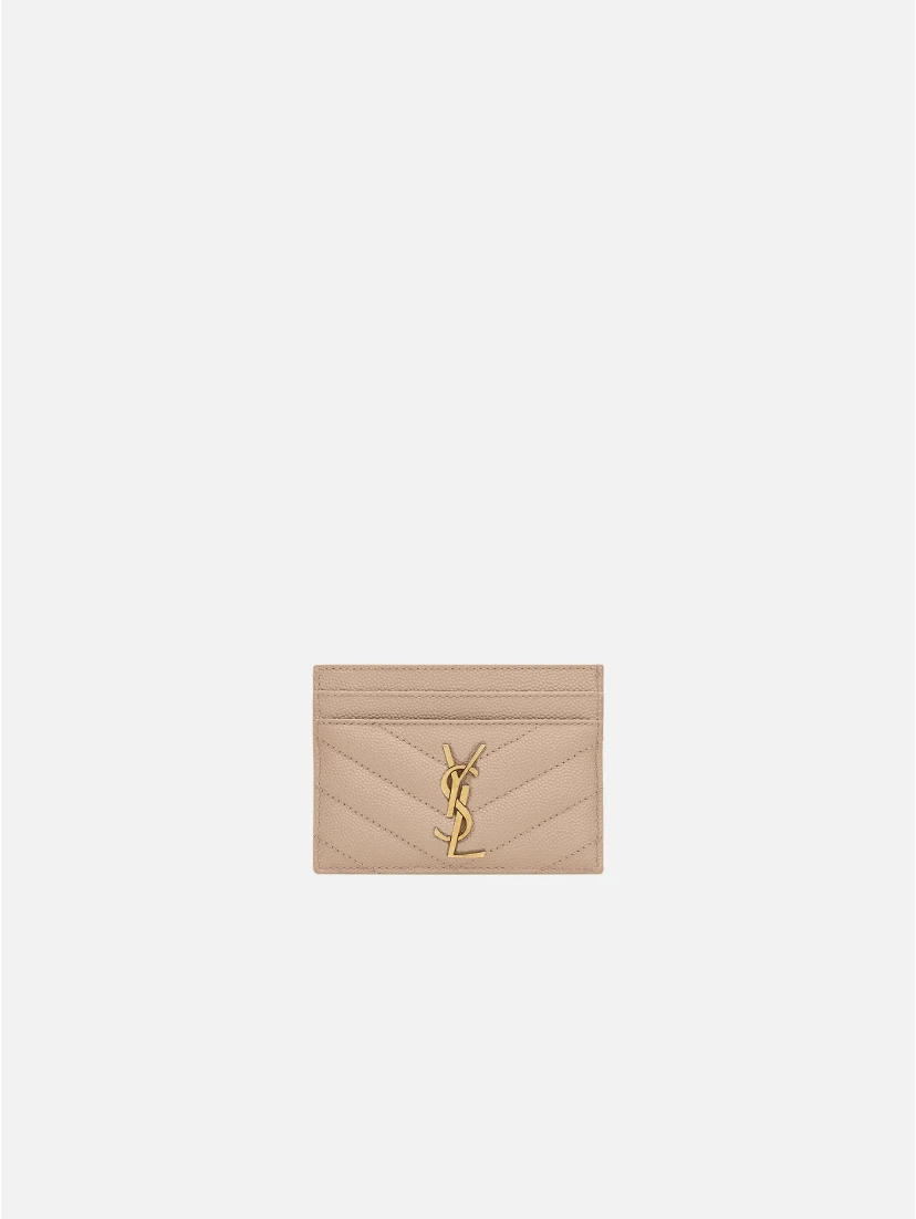 SAINT LAURENT CASSANDRE METELASSE card holder