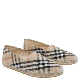 حذاء بربري مسطح بيج