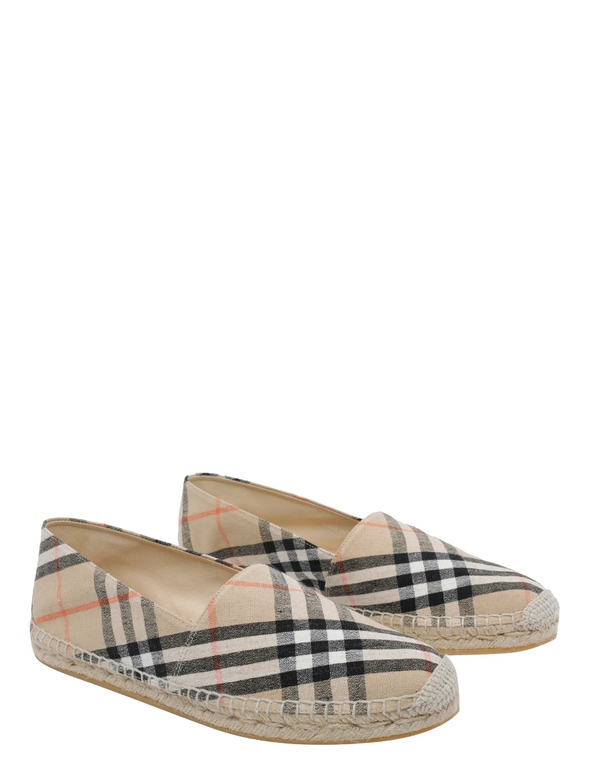 حذاء بربري مسطح بيج