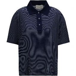 Blue Cotton Polo Shirt
