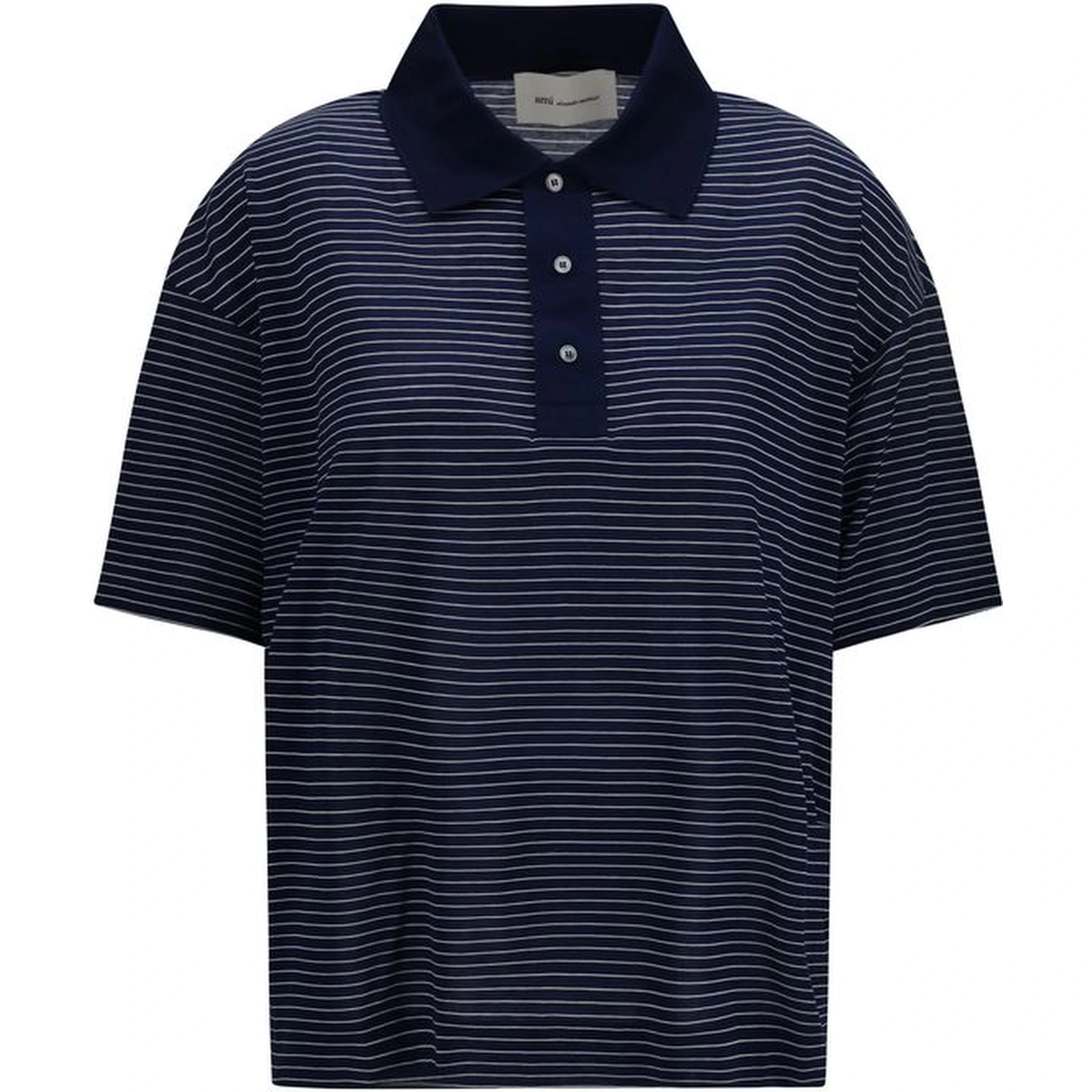 Blue Cotton Polo Shirt