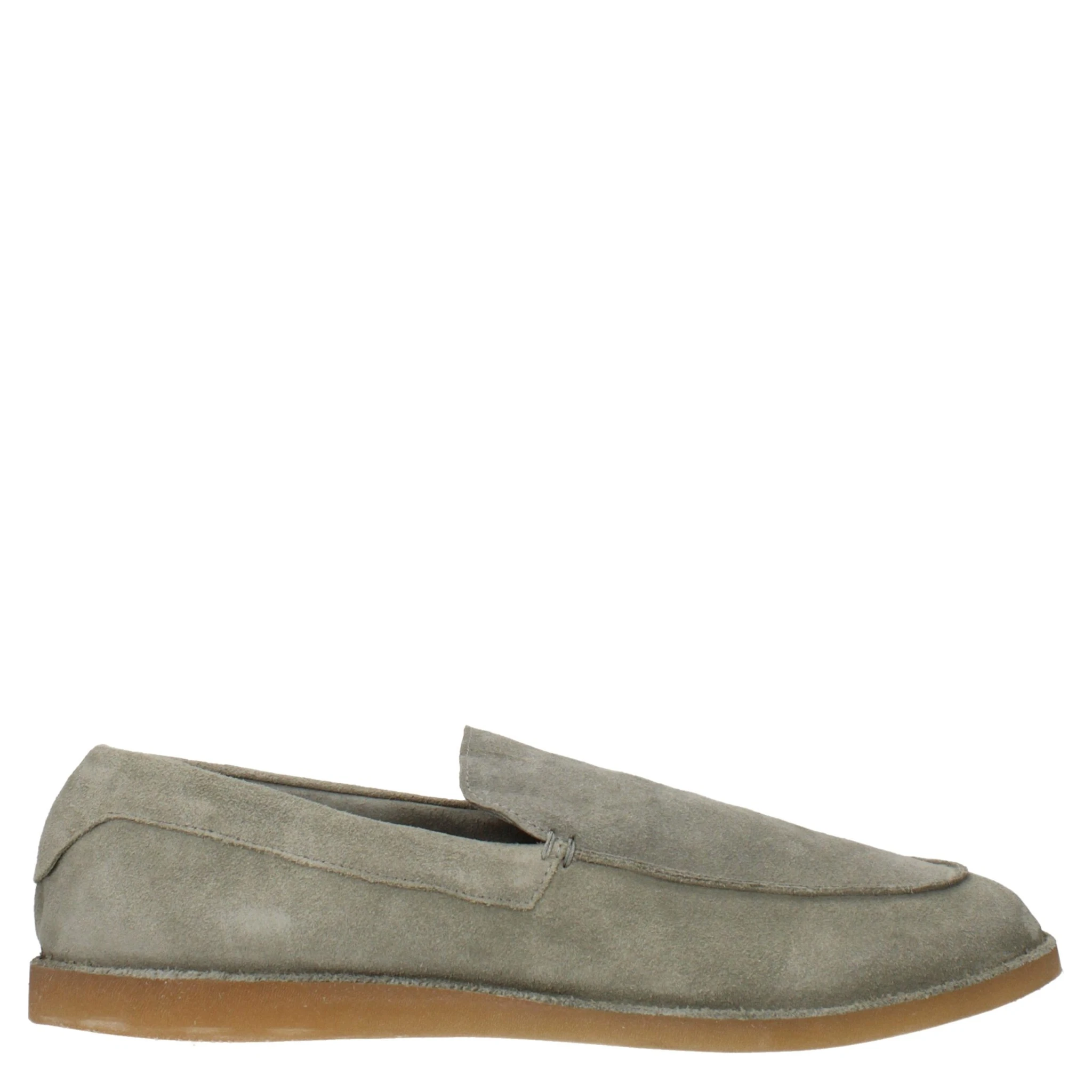 Green Leather Slip-On Loafers