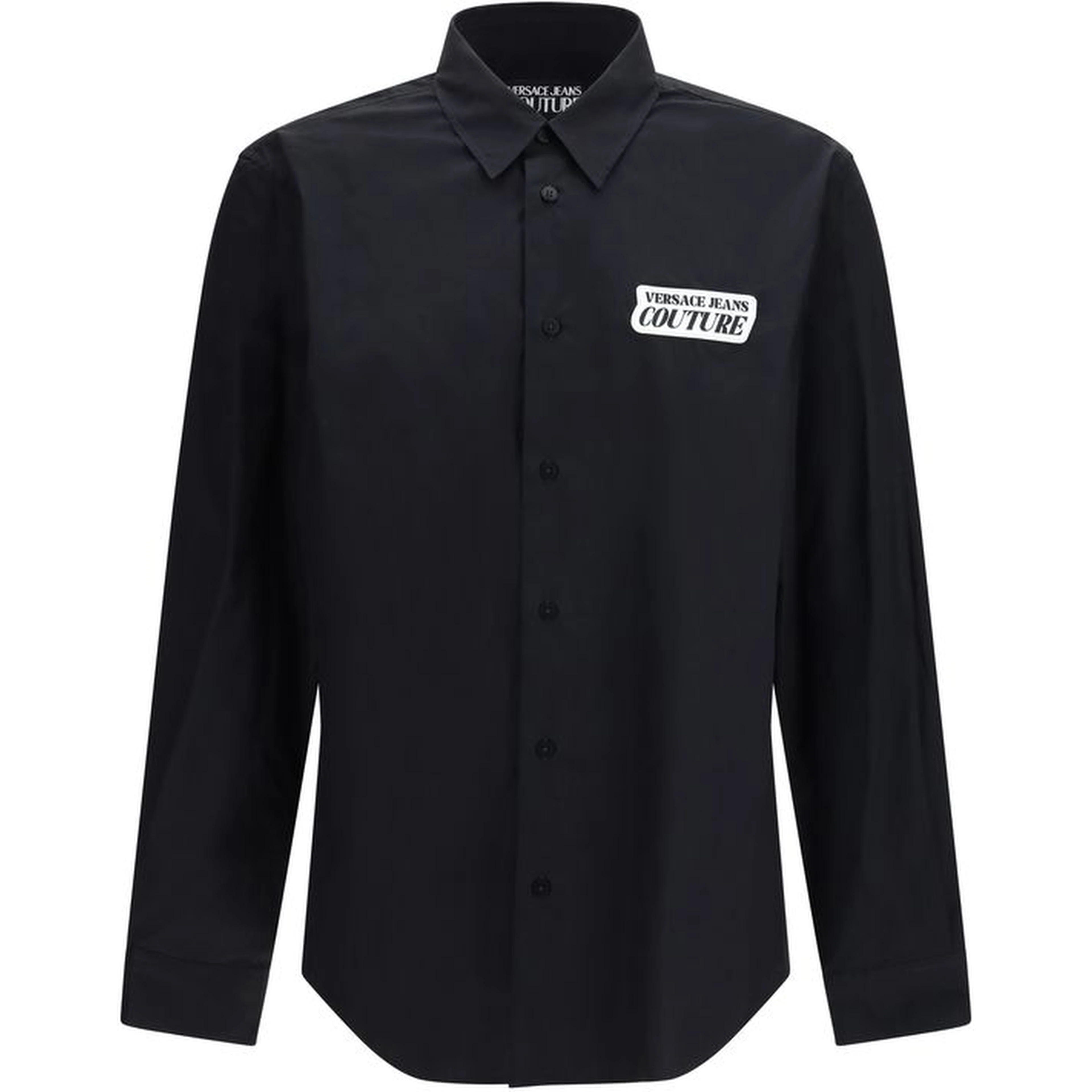 Black Cotton Dress Shirt