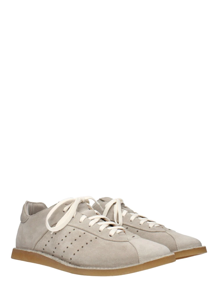 Gray Leather Low Top Sneakers alternative