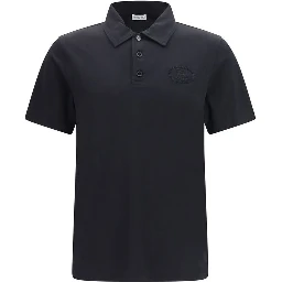 Blue Cotton Polo Shirt