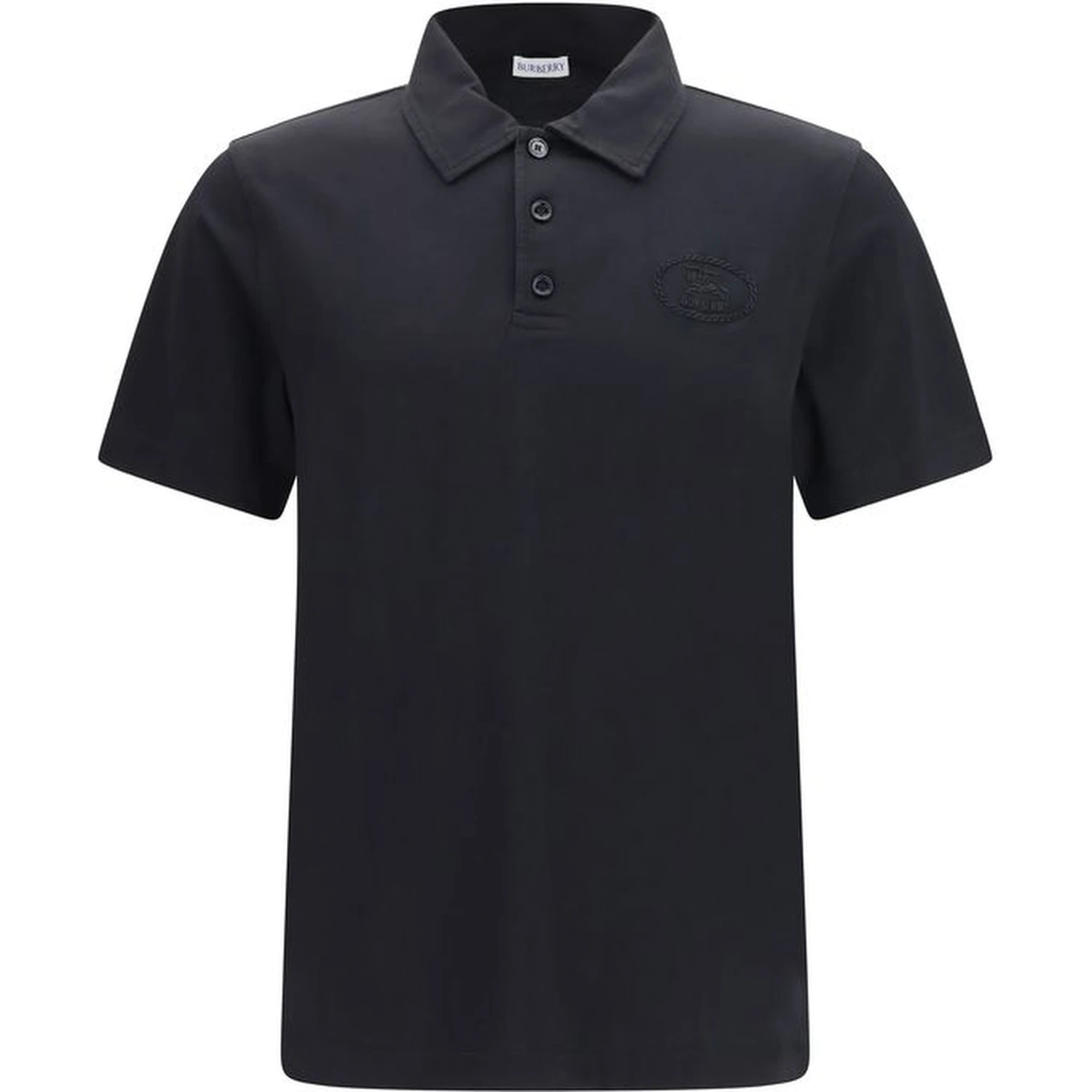 Blue Cotton Polo Shirt
