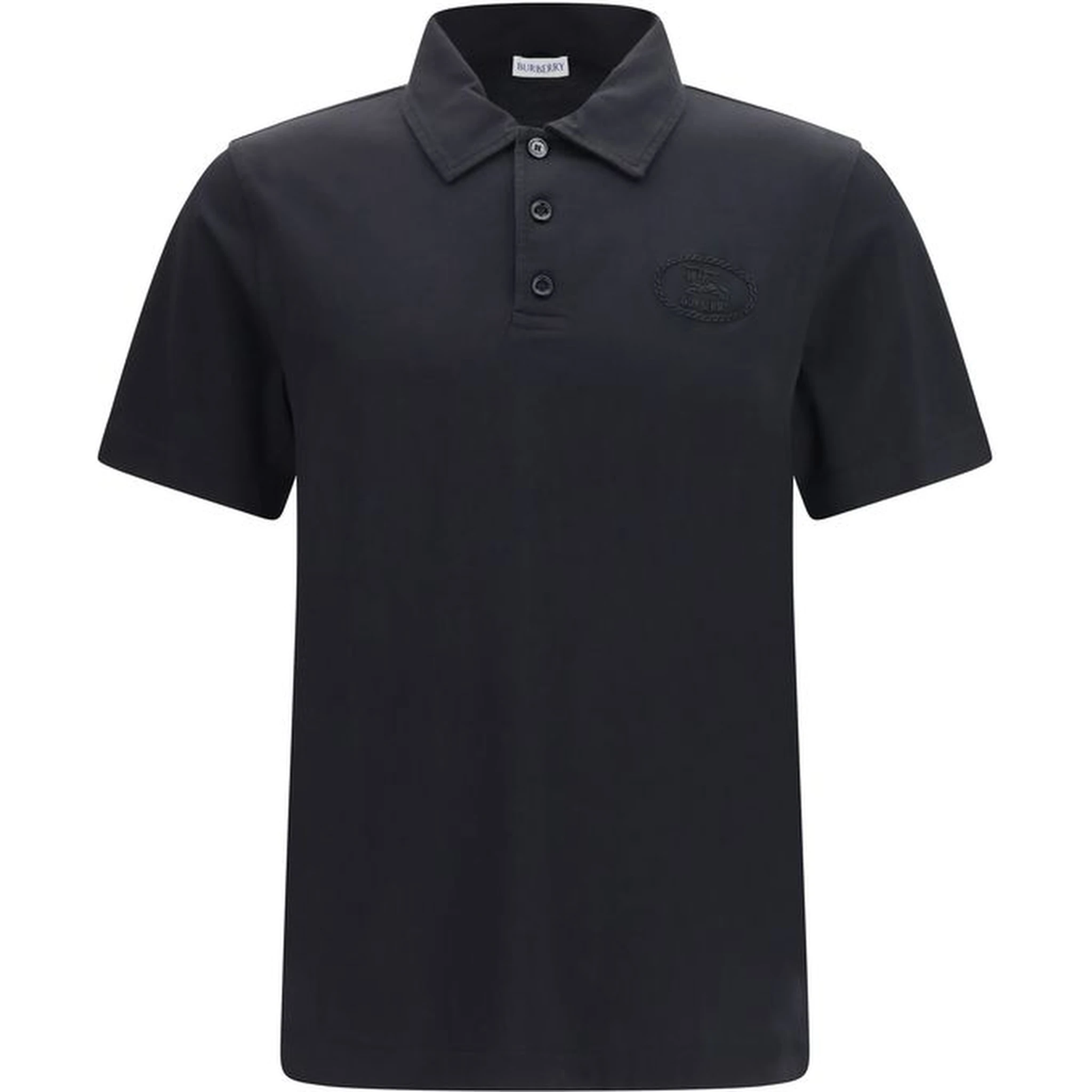 Blue Cotton Polo Shirt
