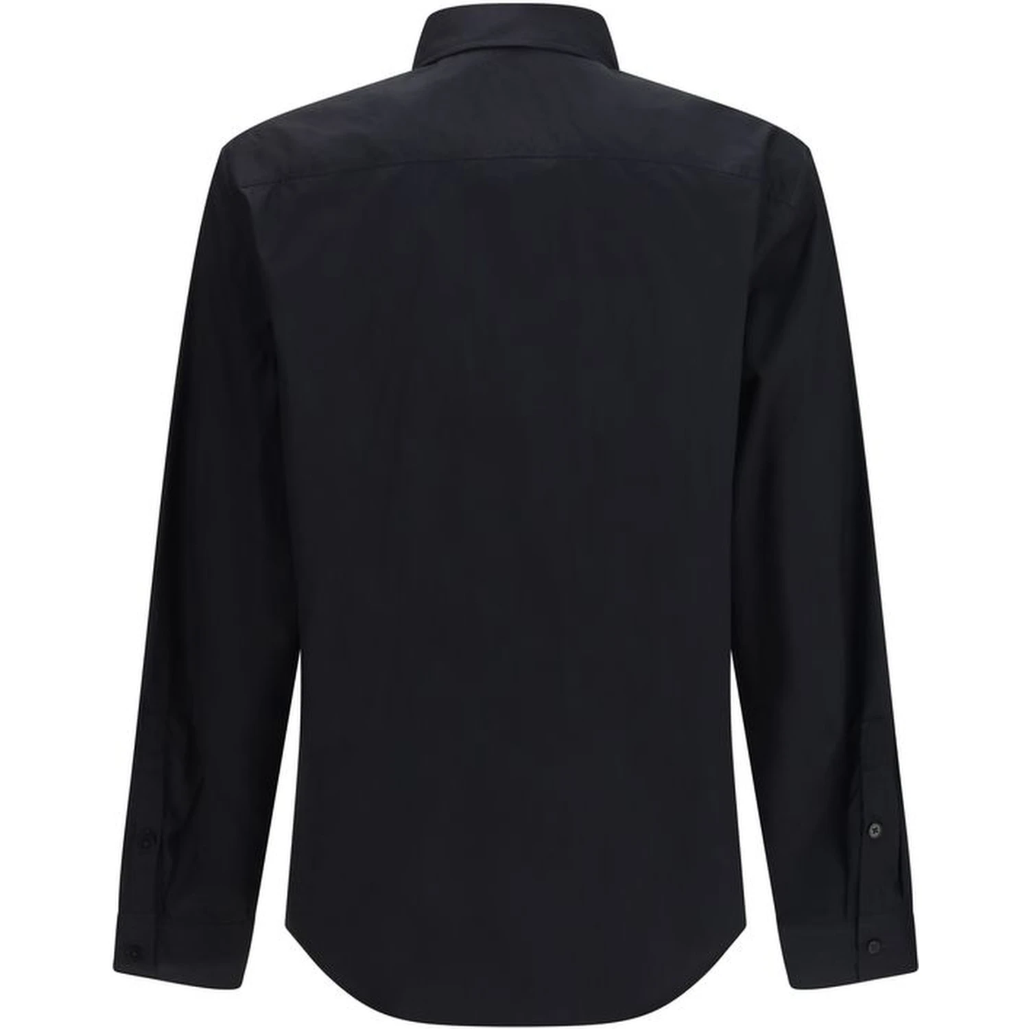 Black Cotton Dress Shirt