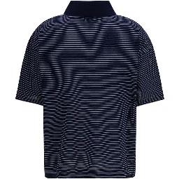 Blue Cotton Polo Shirt