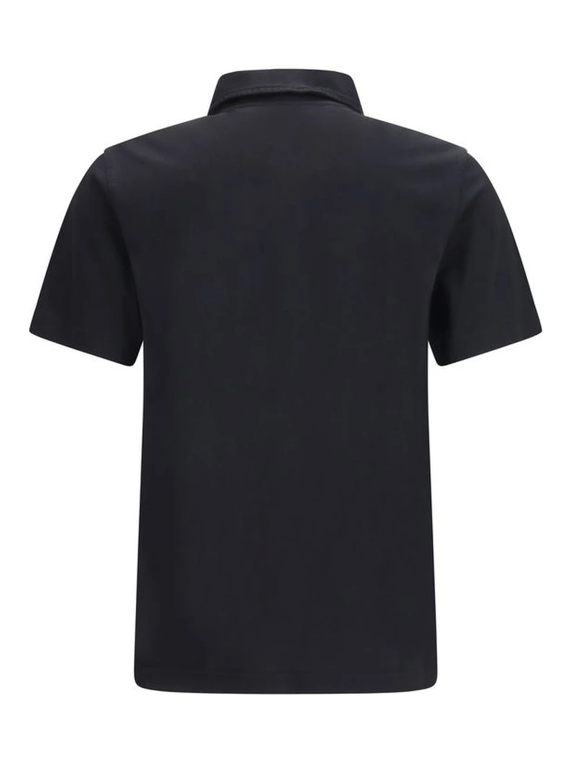 Blue Cotton Polo Shirt