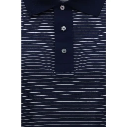 Blue Cotton Polo Shirt