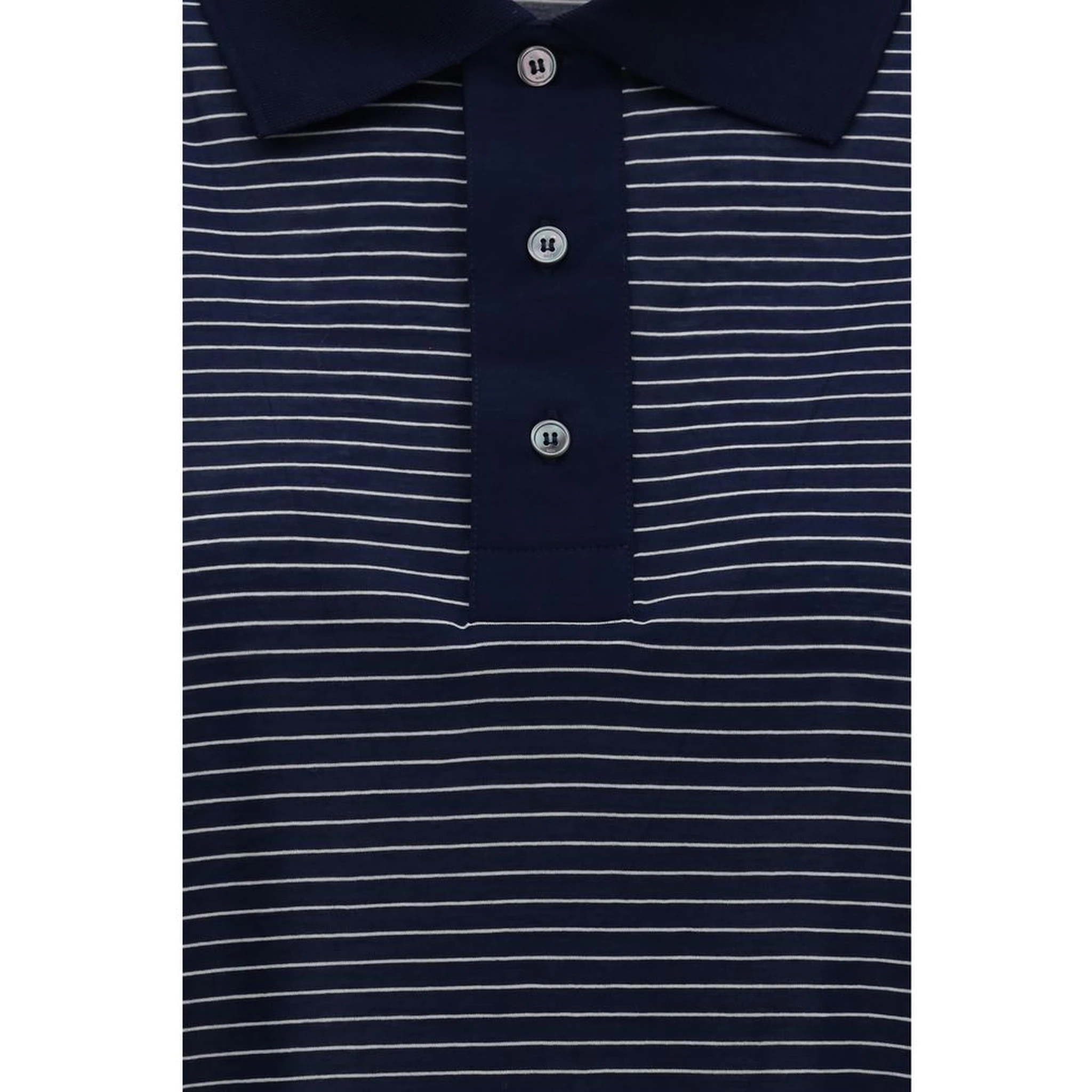 Blue Cotton Polo Shirt