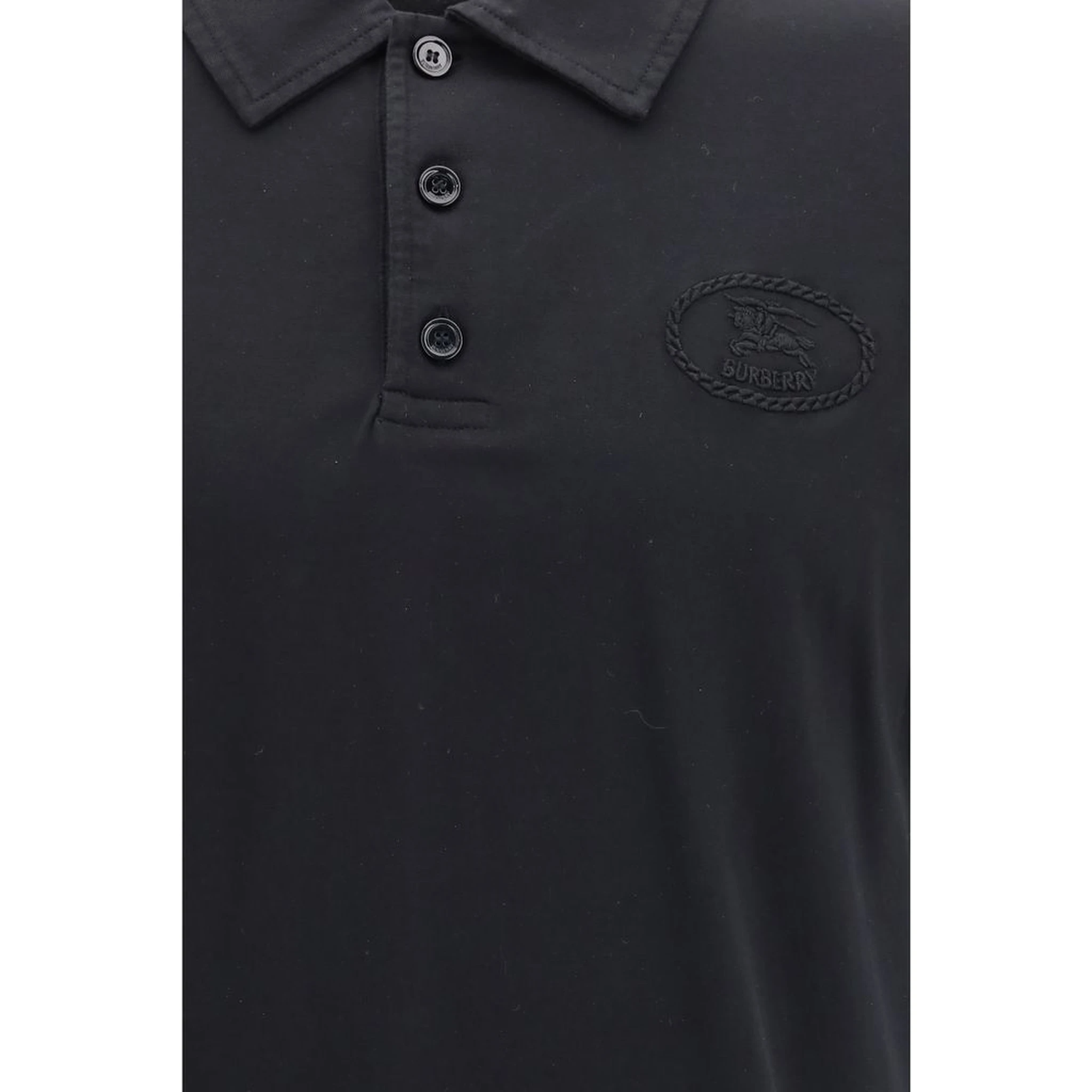 Blue Cotton Polo Shirt