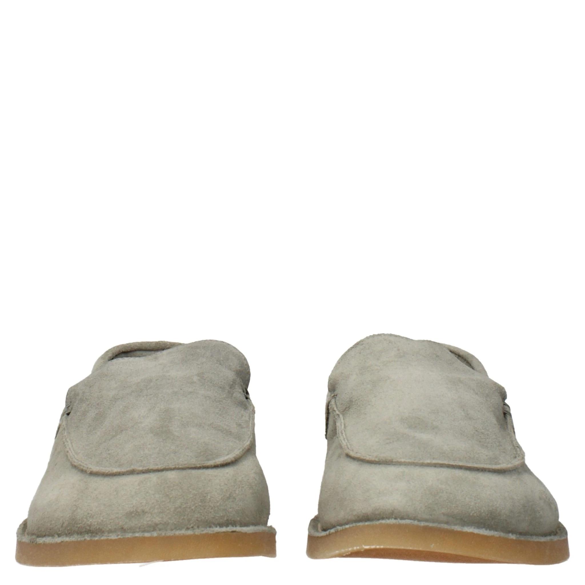 Green Leather Slip-On Loafers