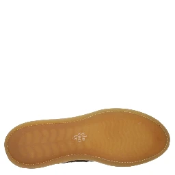 Green Leather Slip-On Loafers