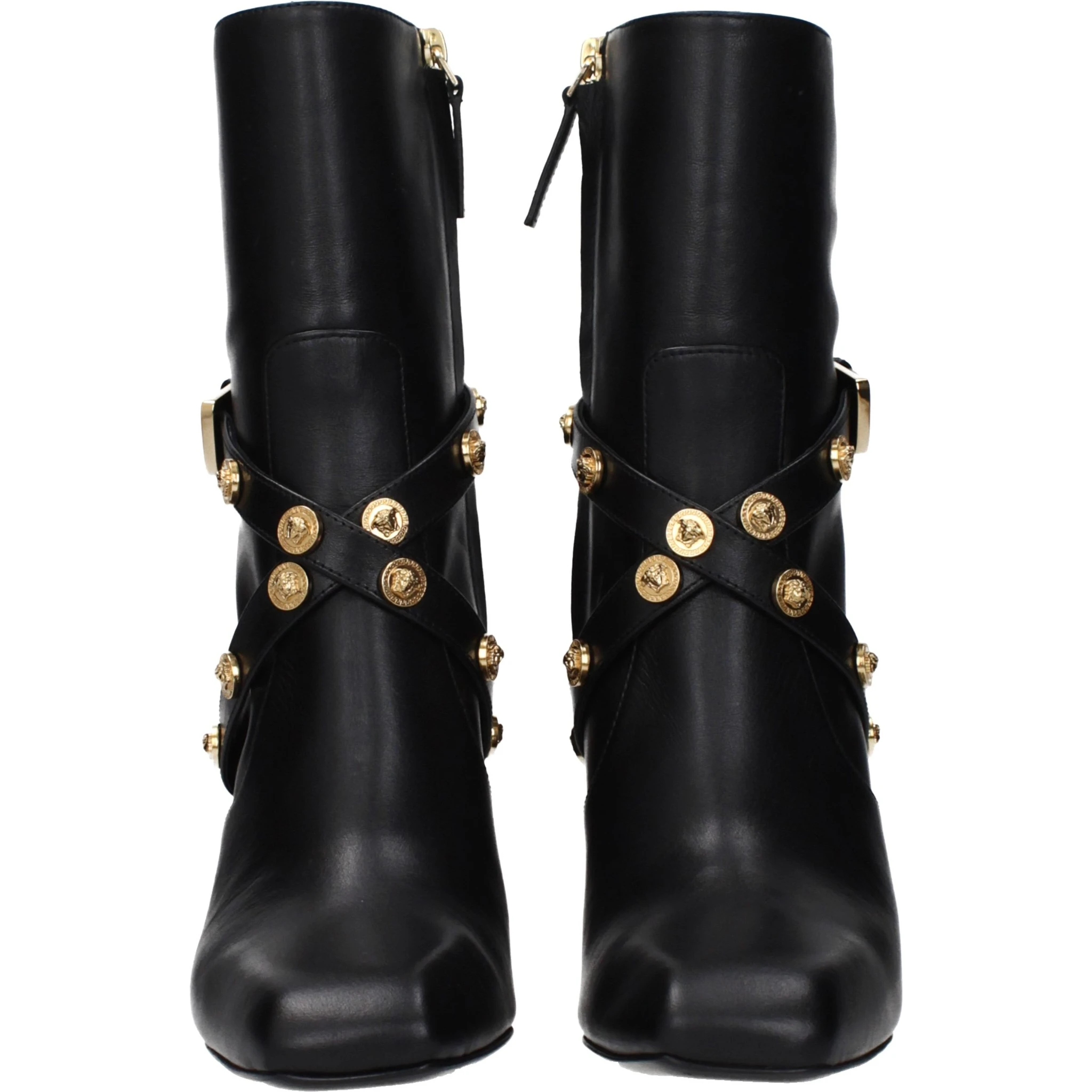 Black Leather Ankle Boots