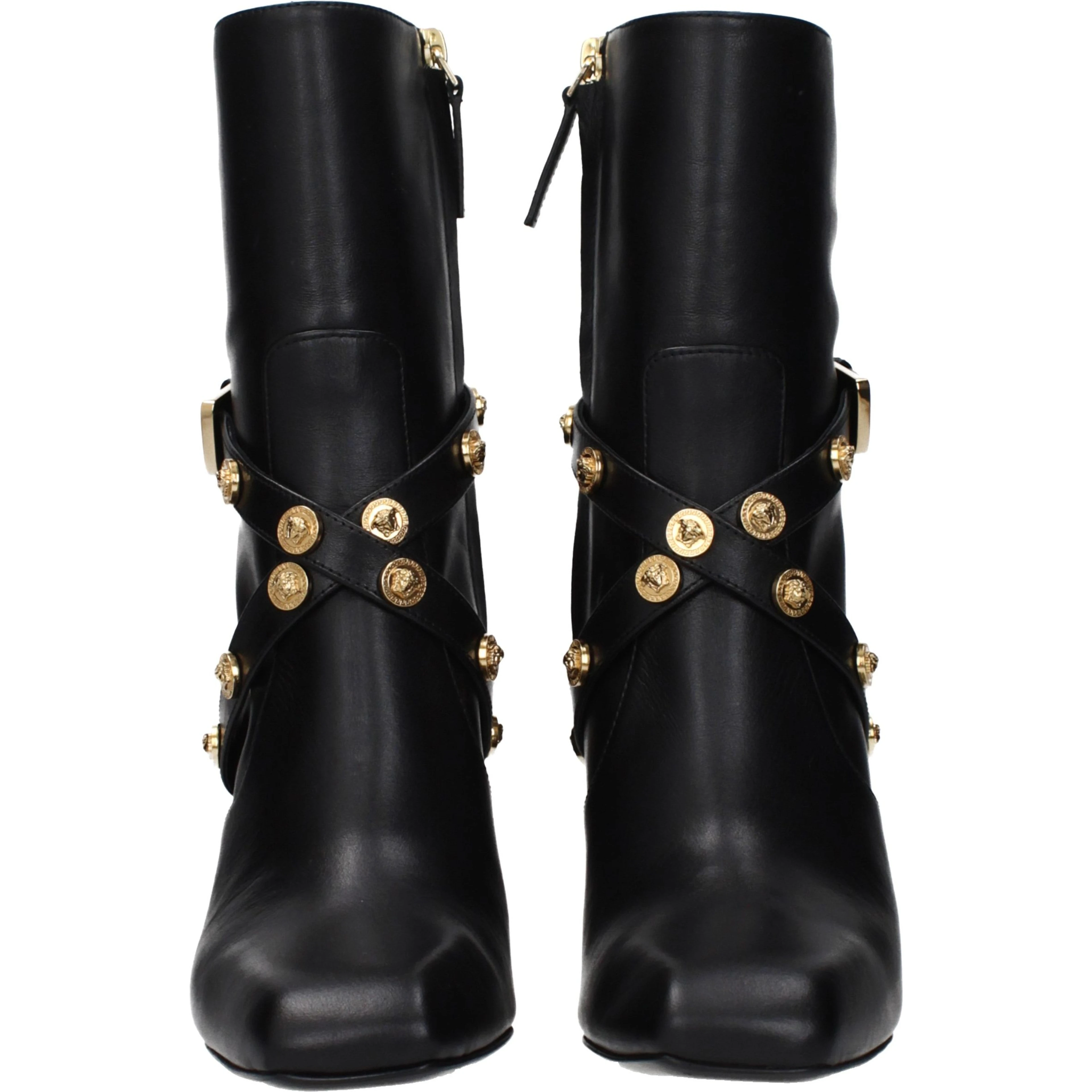 Black Leather Ankle Boots
