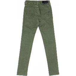 Green Cotton Jeans Denim