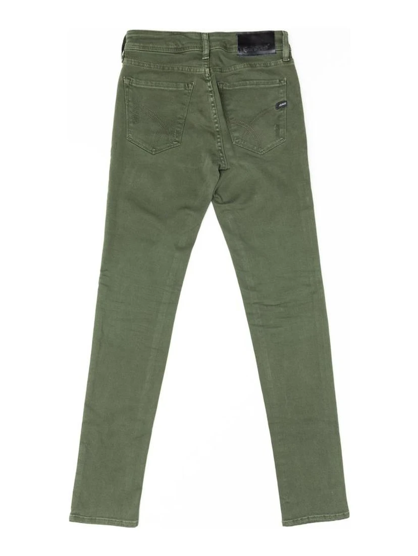 Green Cotton Jeans Denim