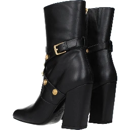 Black Leather Ankle Boots