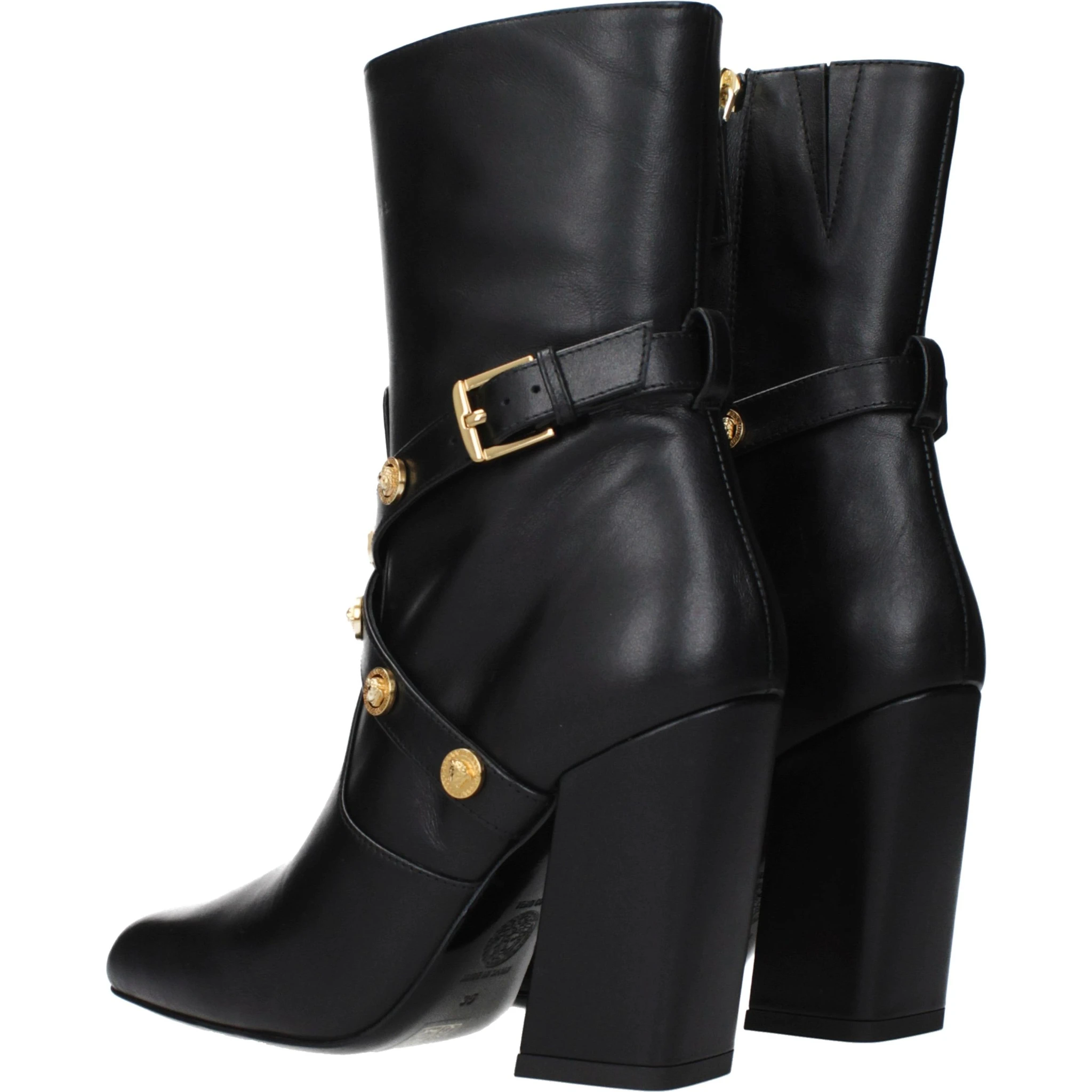 Black Leather Ankle Boots