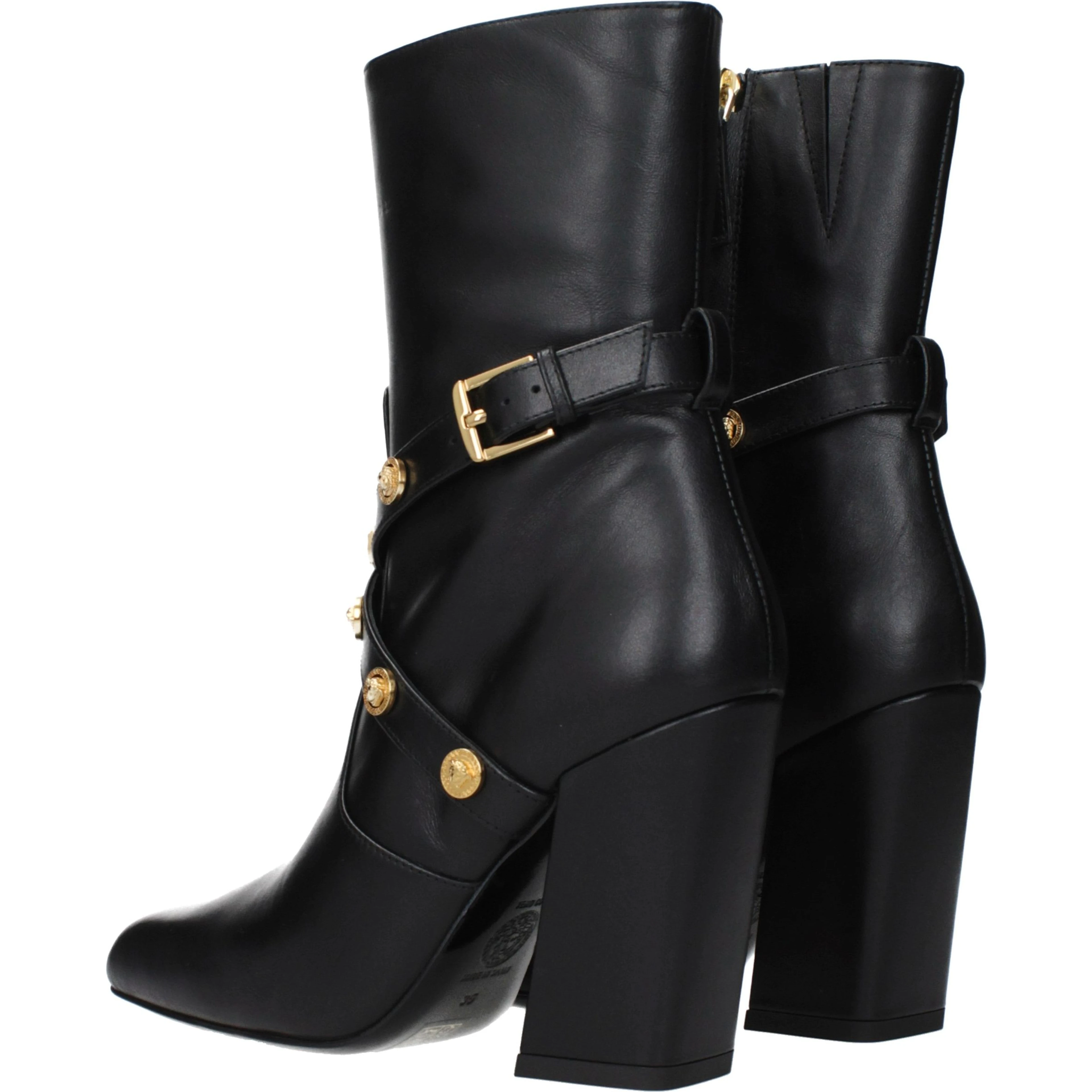 Black Leather Ankle Boots