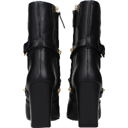 Black Leather Ankle Boots