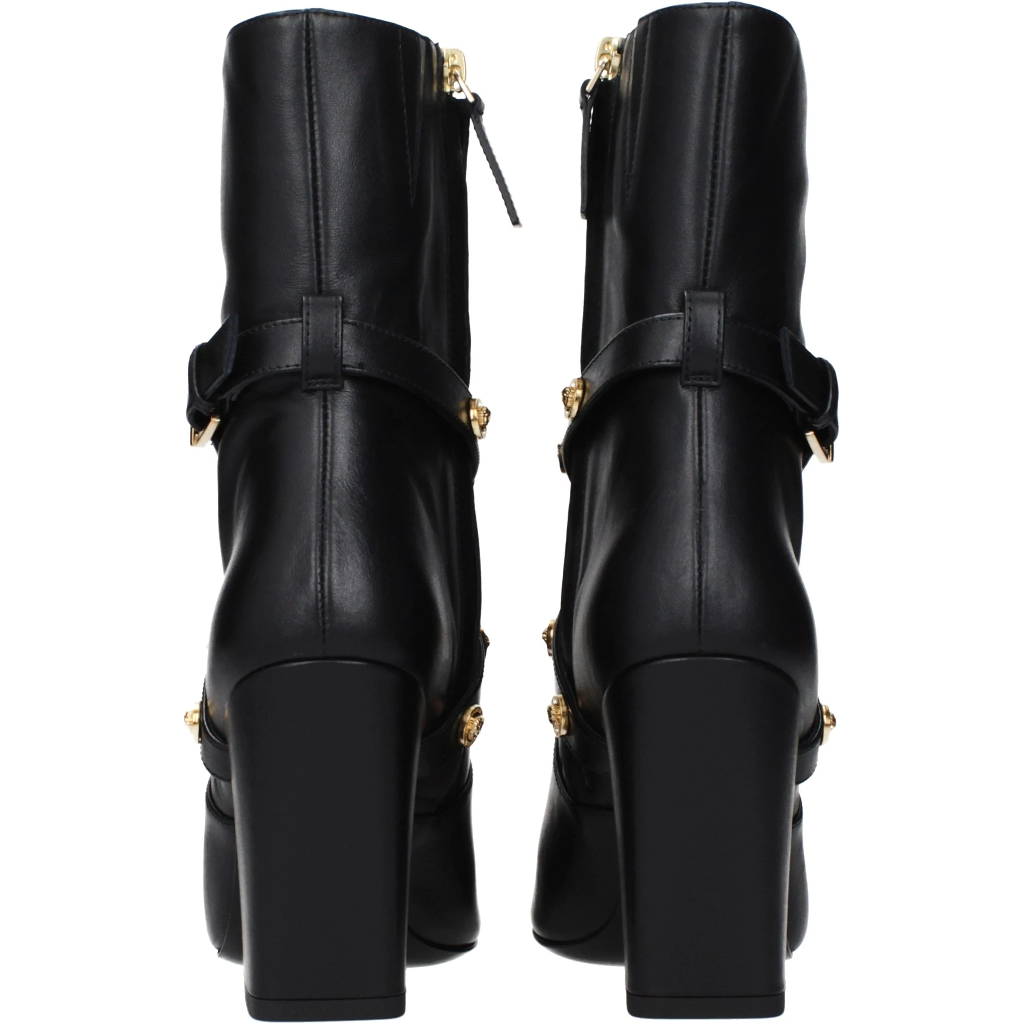 Black Leather Ankle Boots