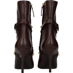Brown Leather Ankle Boots