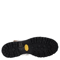 Gray Leather Ankle Boots