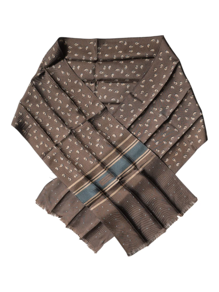 Brown Fantasy Silk Neck Wrap Shawl Scarf alternative