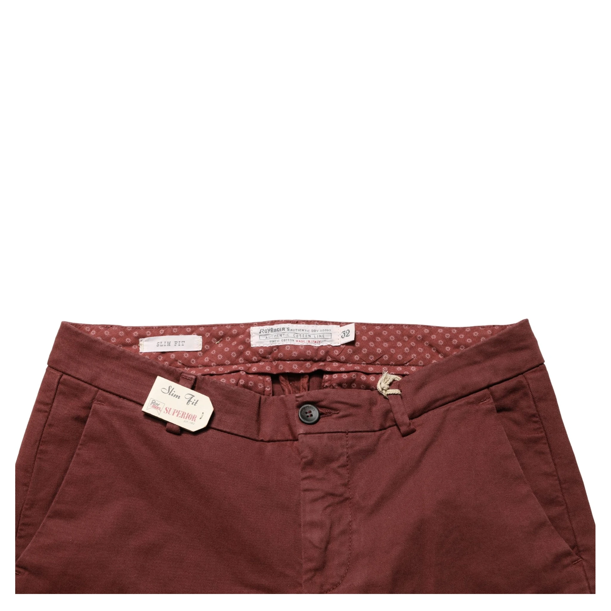 Maroon Mid Waisted Slim Fit Denim Trouser Jeans