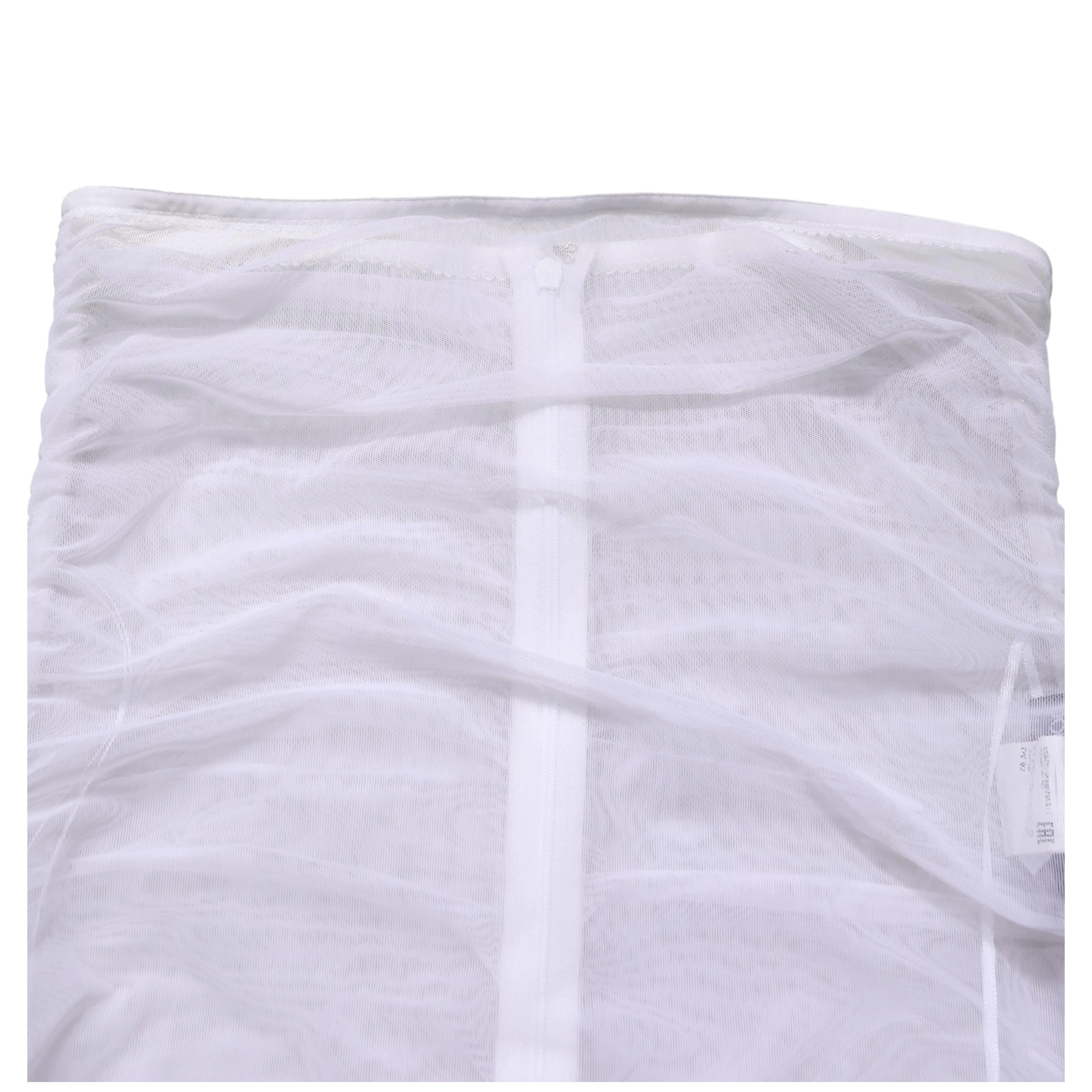 White Sheer Nylon Stretch Sheath Maxi Dress