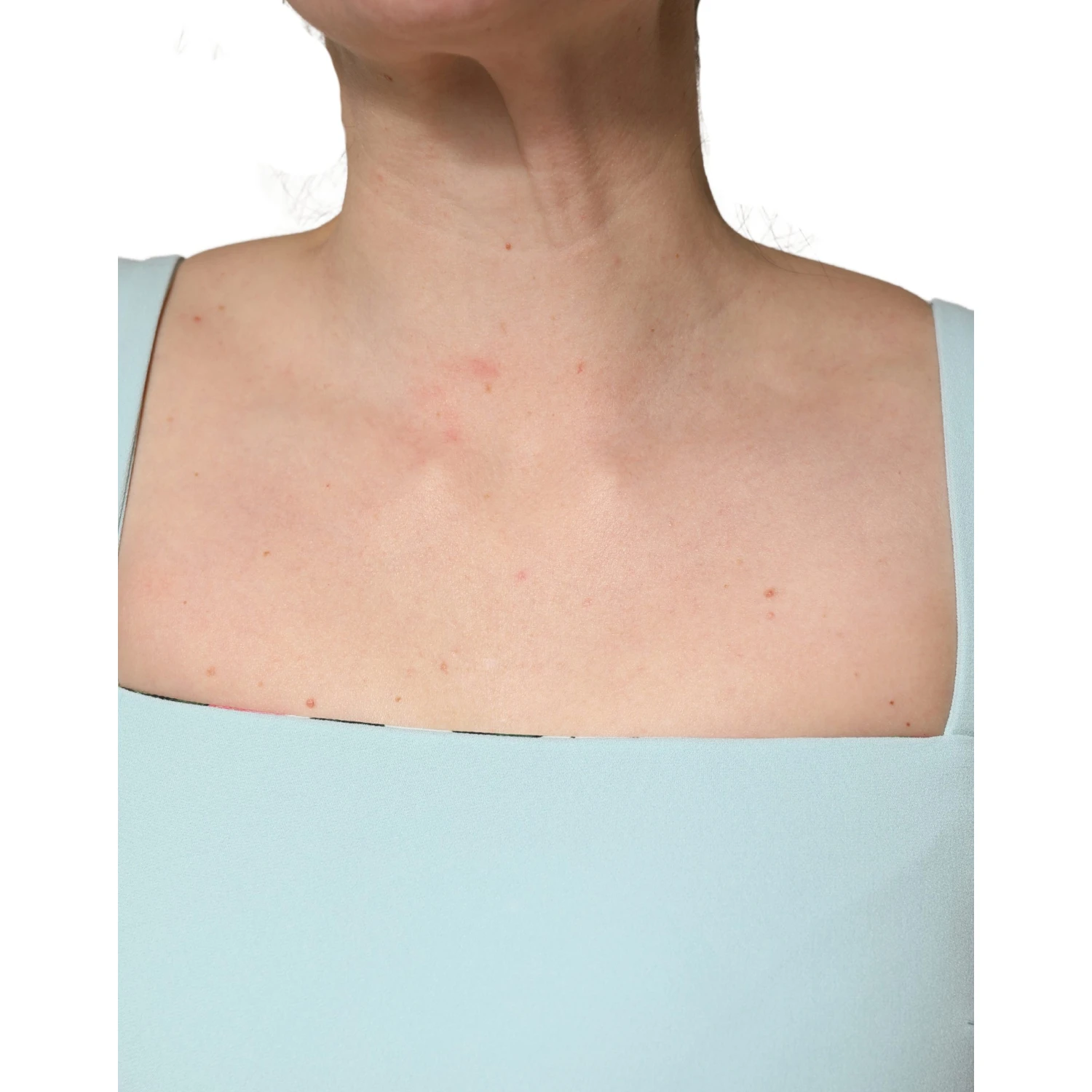 Green Square Neck Sleeveless Mini  Dress