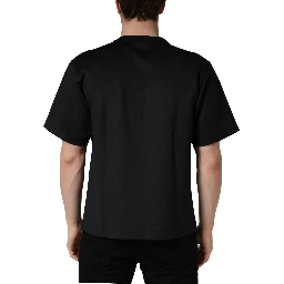 Black Have Fun Embellished Crew Neck T-shirt