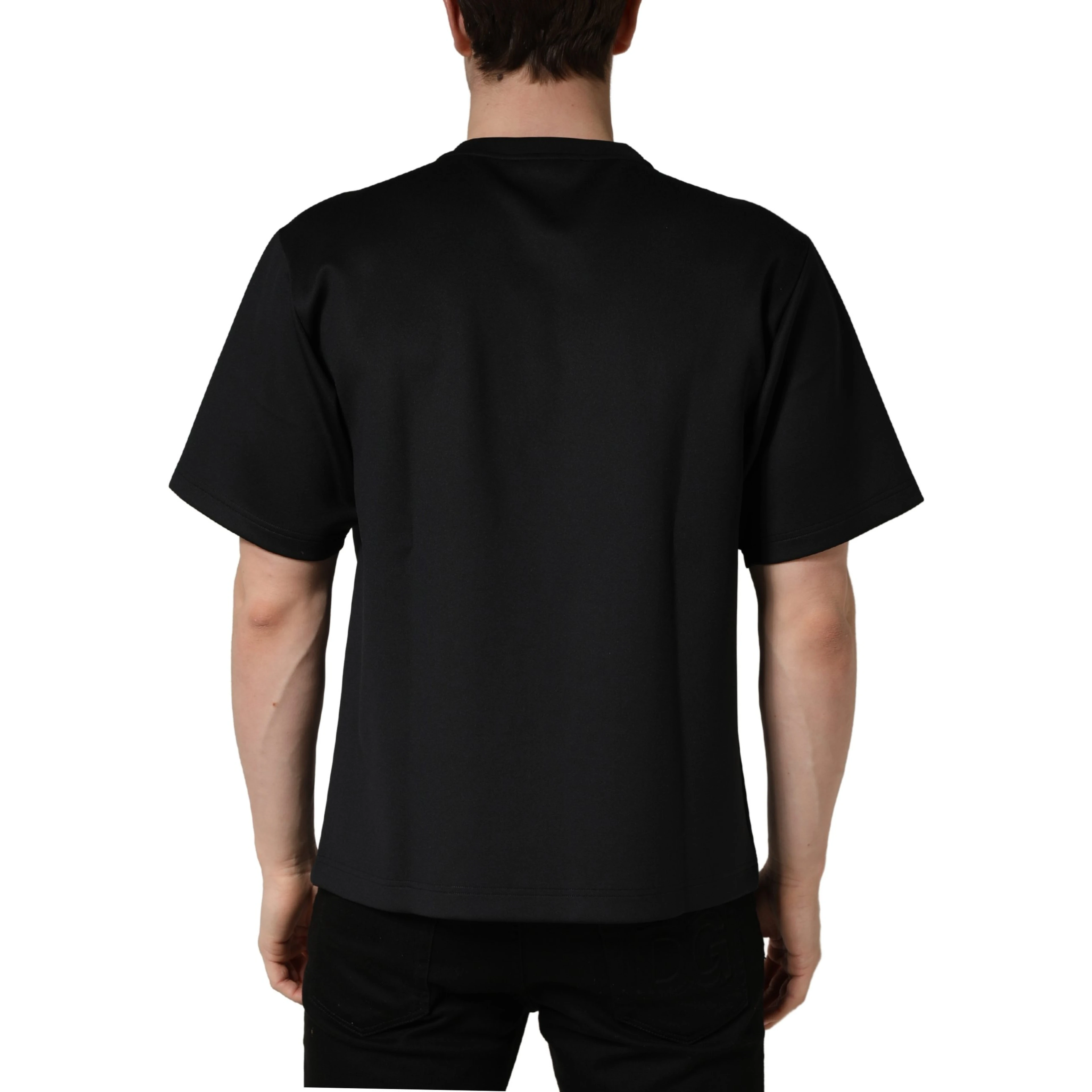 Black Have Fun Embellished Crew Neck T-shirt