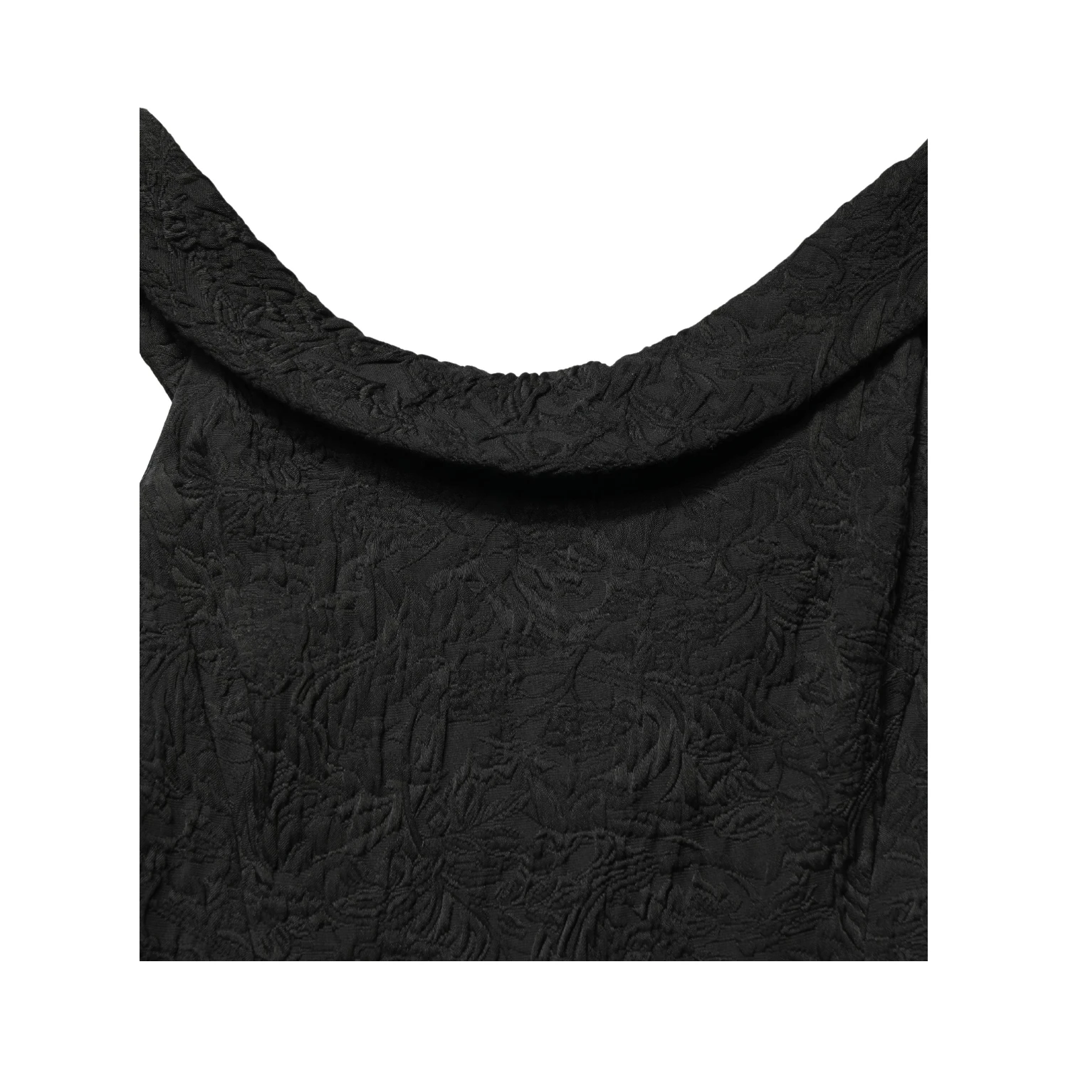 Black Floral Brocade Sheath Mermaid Dress