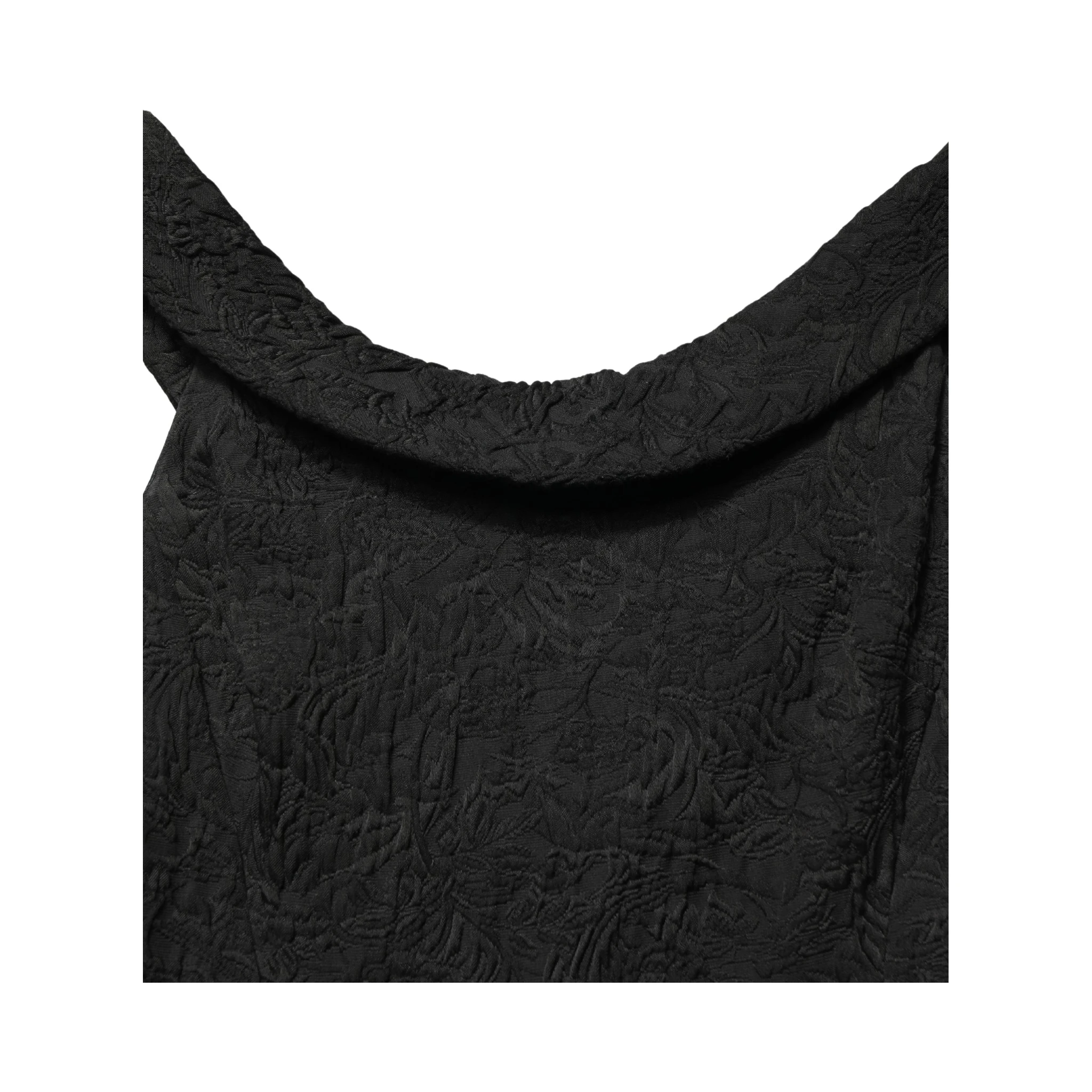 Black Floral Brocade Sheath Mermaid Dress