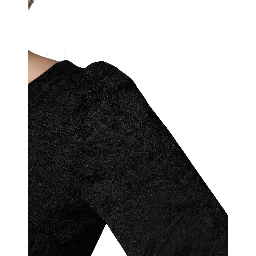 Black Floral Brocade Sheath Knee Length Dress